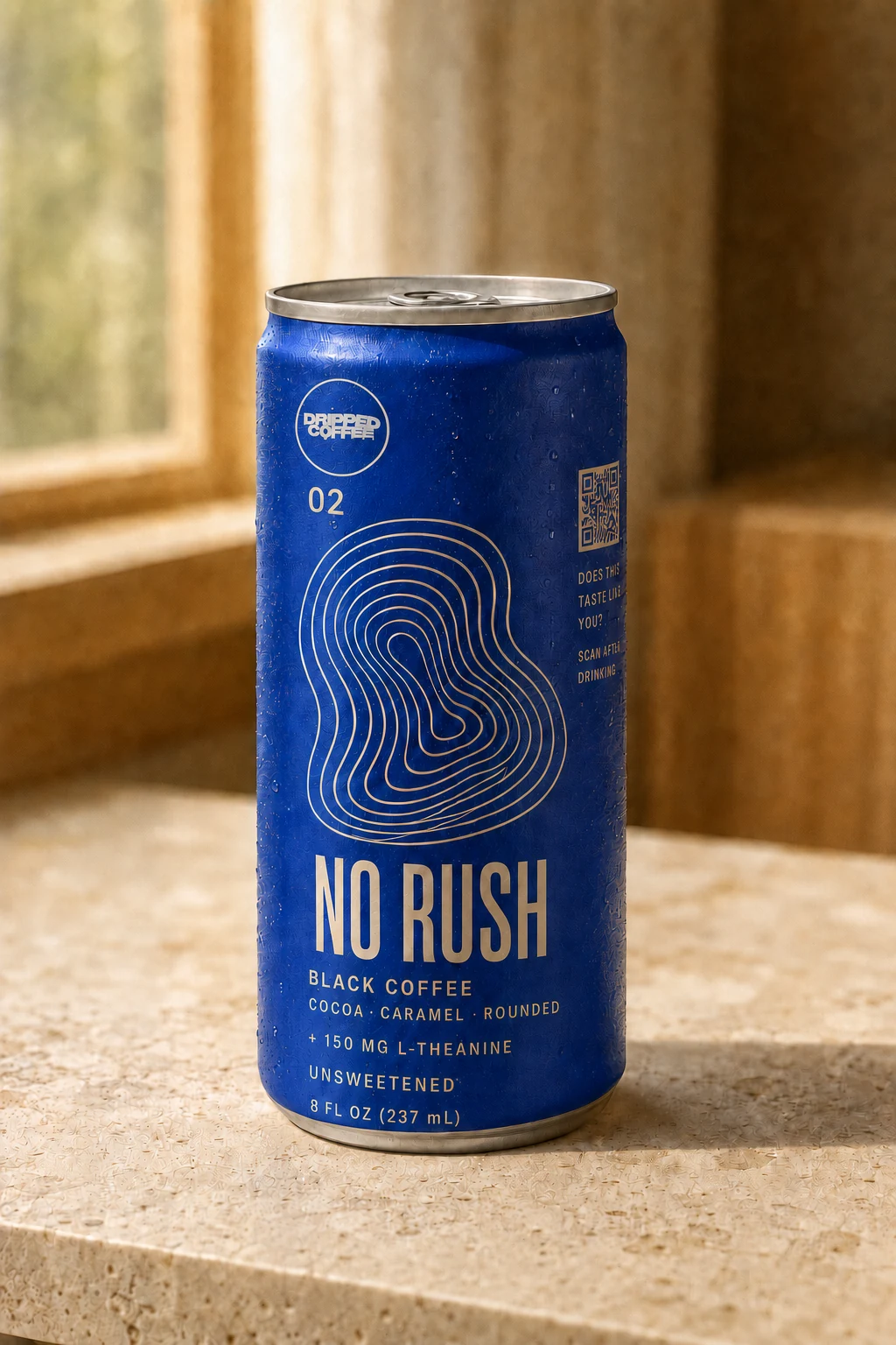 A chilled can of Dripped No Rush